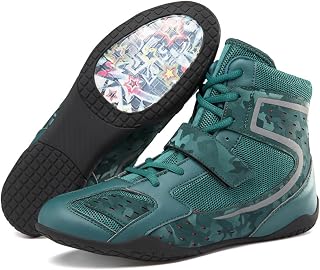 Zapatos de Boxeo Juveniles,Moda Respirable Cima Mas Alta Zapatos de Lucha de los Niños,Profesional Ligero Atlético Botas de Combate,Unisexo,para Levantamiento de Pesas