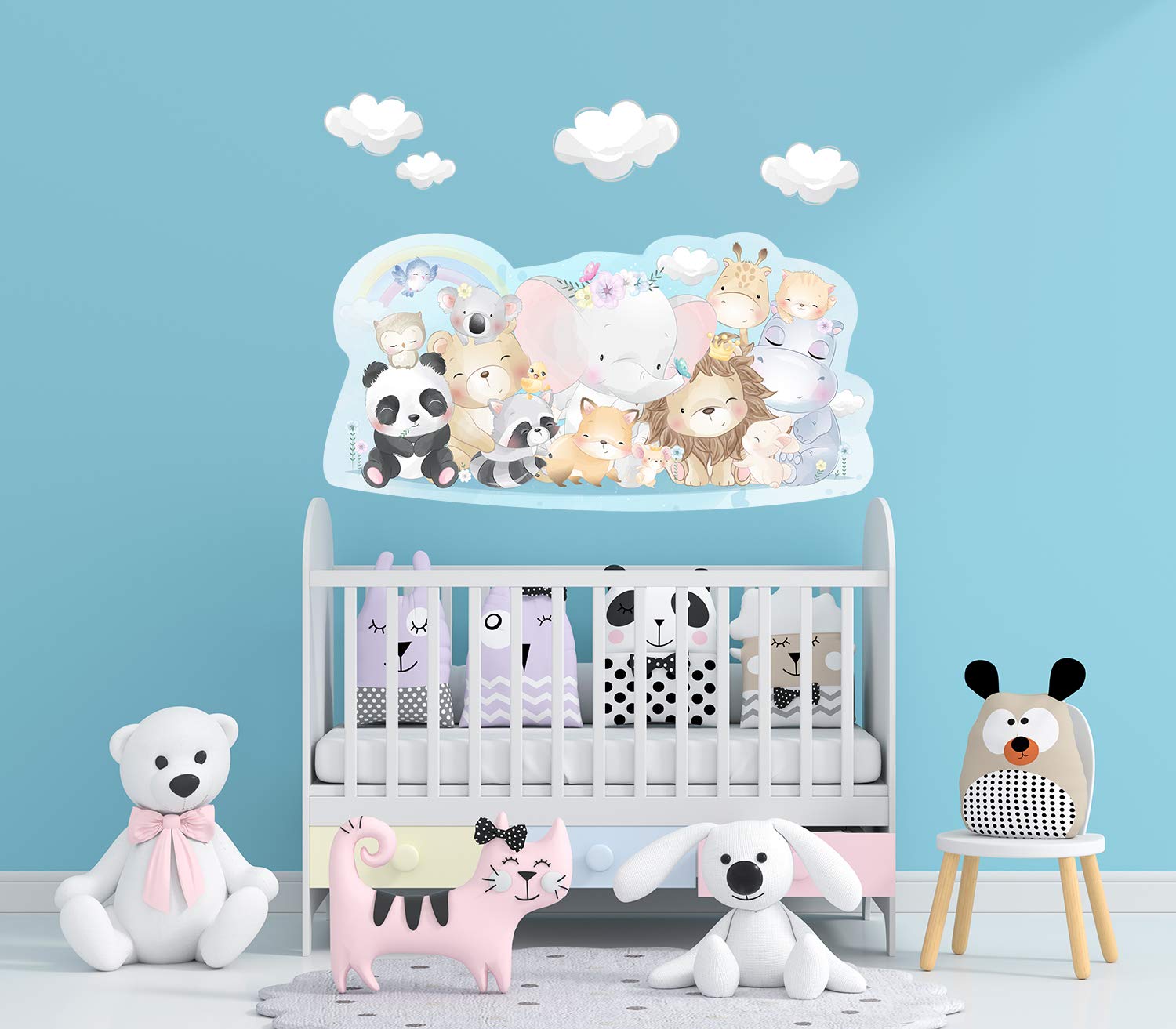Adesivo Sticker murale per bambini - Zoo Party! - Decorazione parete, adesivi per muro