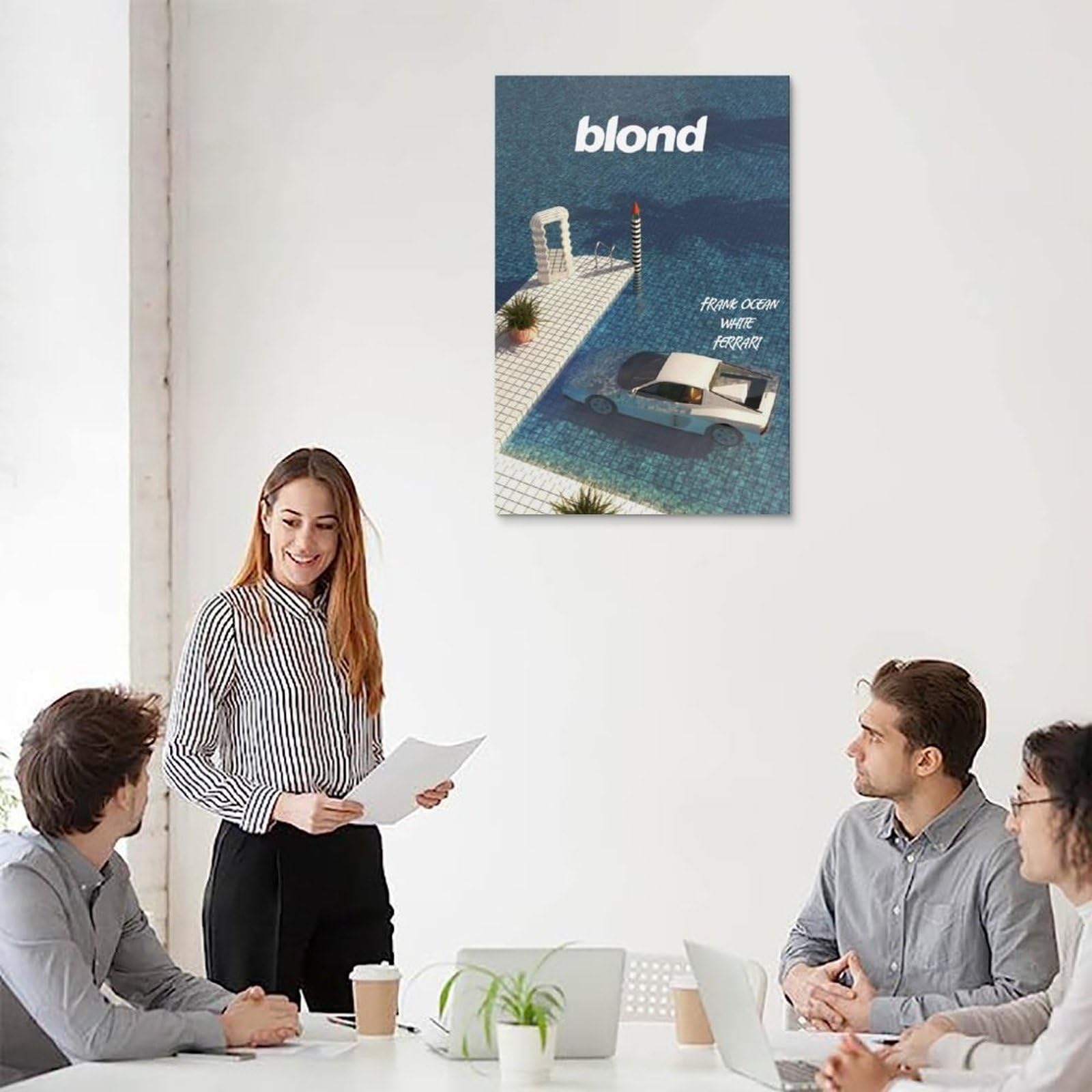 WEIJUNMAOYI Frank Ocean Album Cover Canvas Art - Blonde Poster, Esthetische Decor - 30 x 45 cm, niet ingelijst