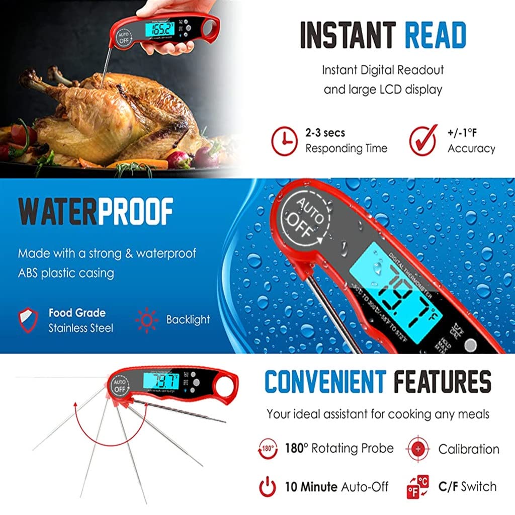 Food Thermometer Digital Kitchen Meat Water Milk Cooking Probe BBQ Electronic Oven