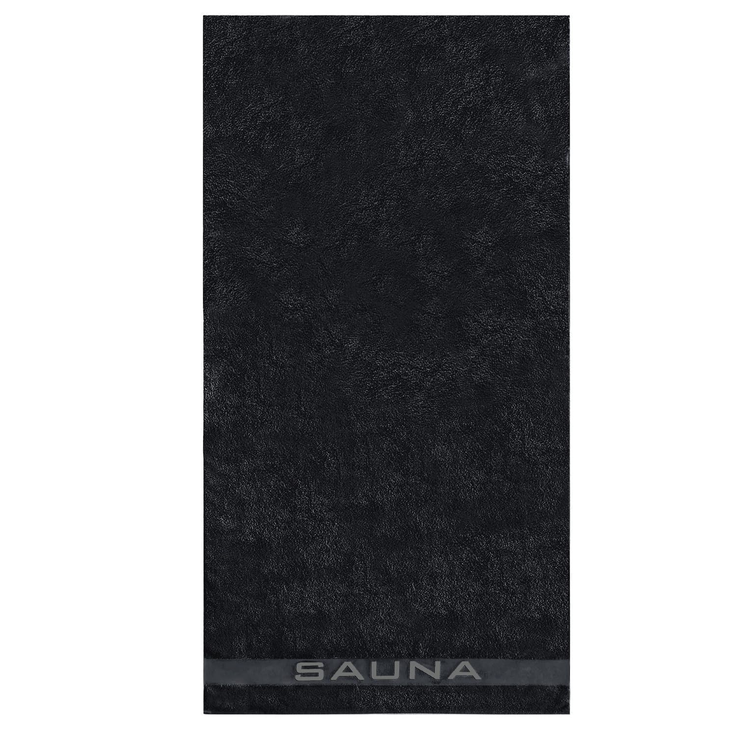 Delindo Lifestyle Ręcznik do sauny Colares, XXL frotte ręcznik do sauny dla kobiet i mężczyzn, bawełna, czarny, 80 x 200 cm