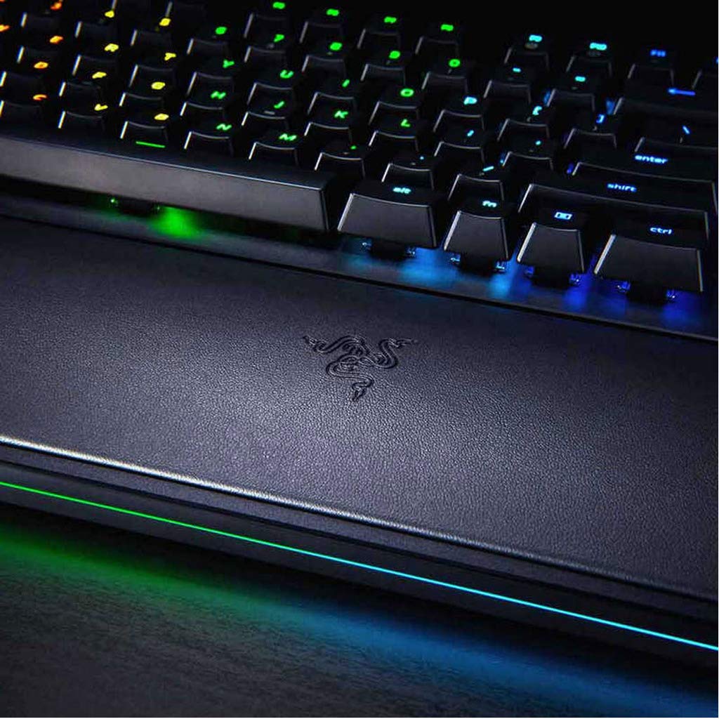 Razer Huntsman Elite - Teclado Gaming, Rápido, Switches Optomecánicos De Razer (Retroiluminación RGB Chroma, Dial Digital Multifunción, Reposamuñecas Ergonómico) Teclado Español - Negro