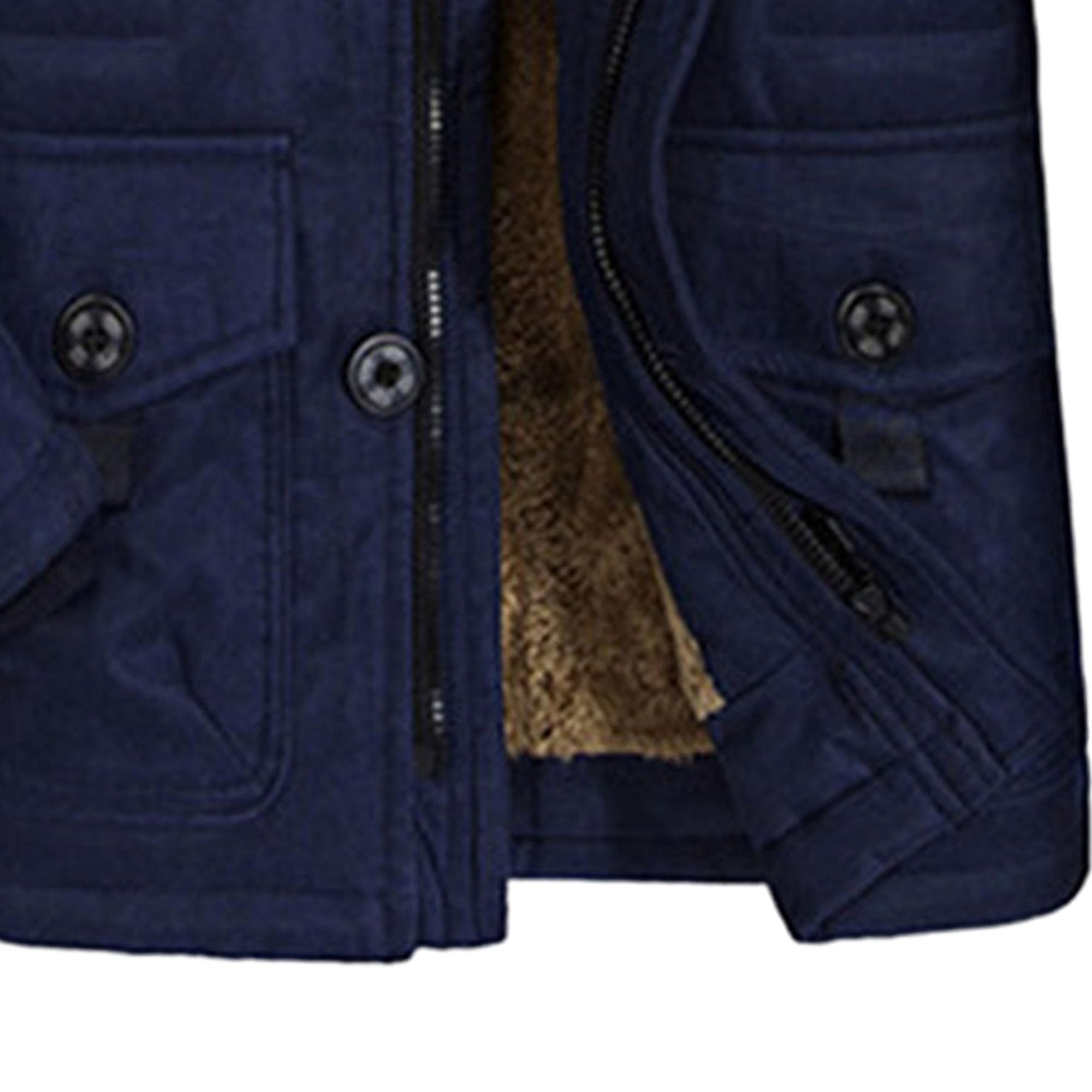 ZDJSWJ Chaqueta de alta piel con capucha para hombre Chaqueta de plumas engrosada y cortavientos Abrigo militar cálido con capucha
