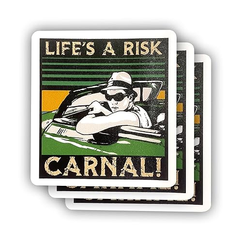 (3 Pcs) Life's A Risk Carnal Sticker Sarcastic Motivational Sayings