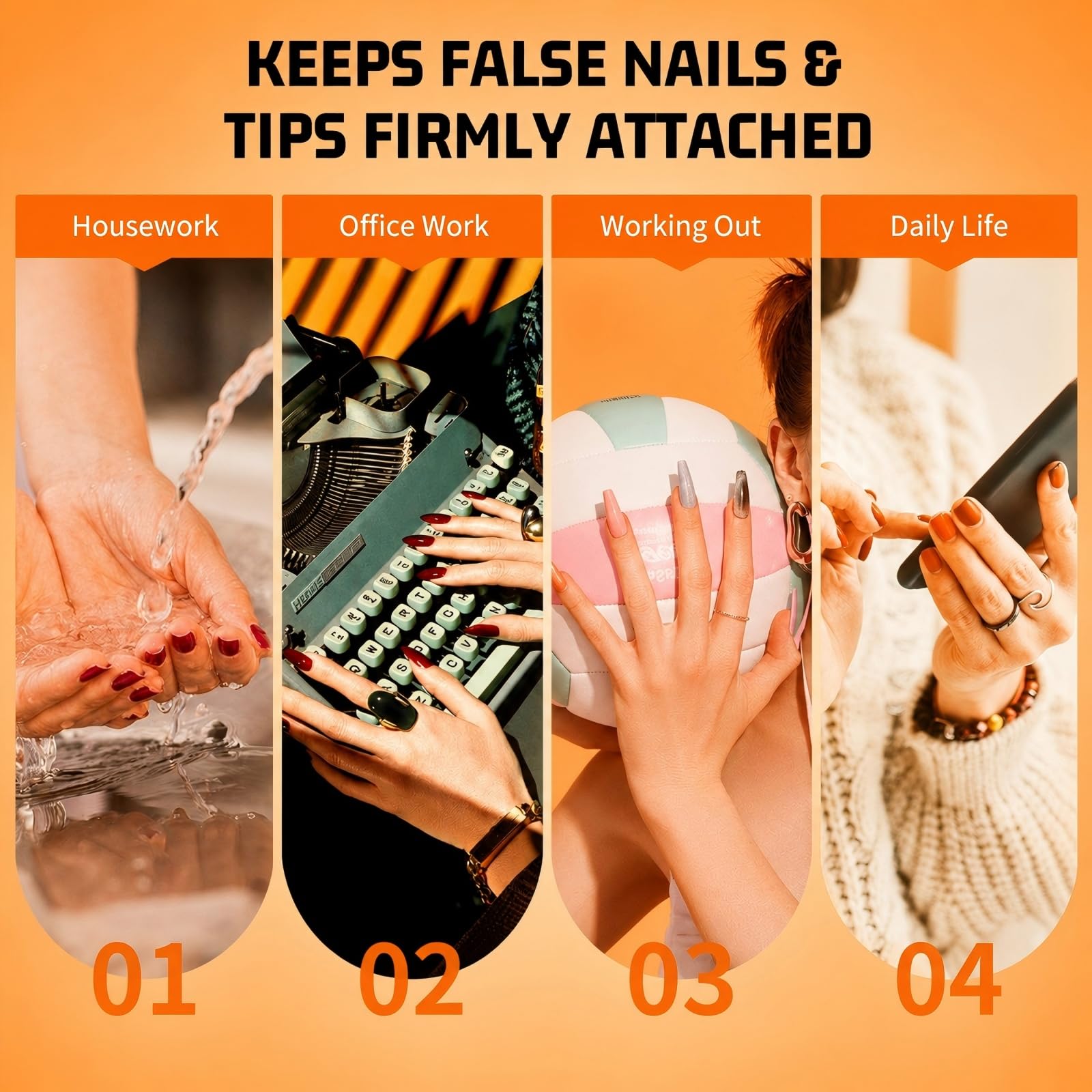 MAGIC ARMOR Klej do paznokci Press-On 15 ml, bardzo mocny, szybkoschnący klej do paznokci bez lampy UV, długotrwały chwyt do sztucznych paznokci, Press-On Nail Art