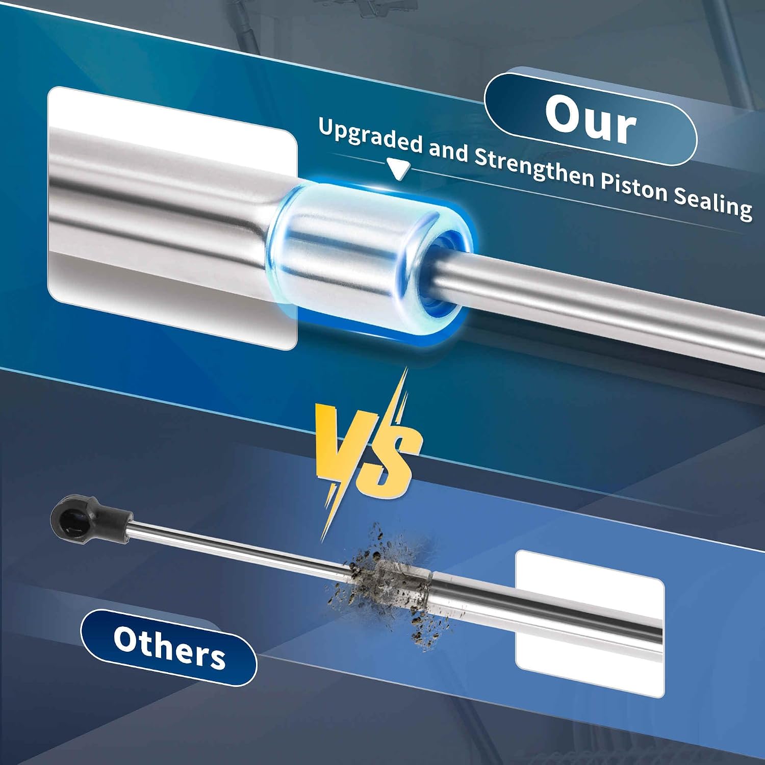 10 Inch 10lb/45N/4.5kg Gas Springs, 10" Gas Struts Hydraulic Lift Support Boat Hatch Cover, 2pcs, Silver Tone
