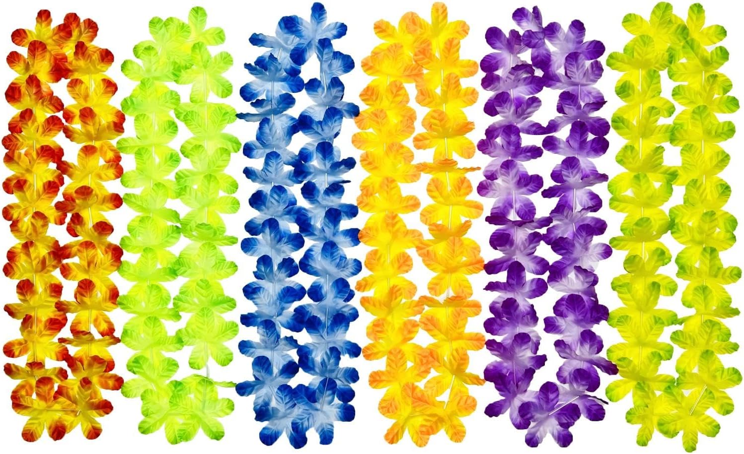 Hawaiian Leis 100 PCS Hawaii Flower Leis for Tropical Luau Party Decorations