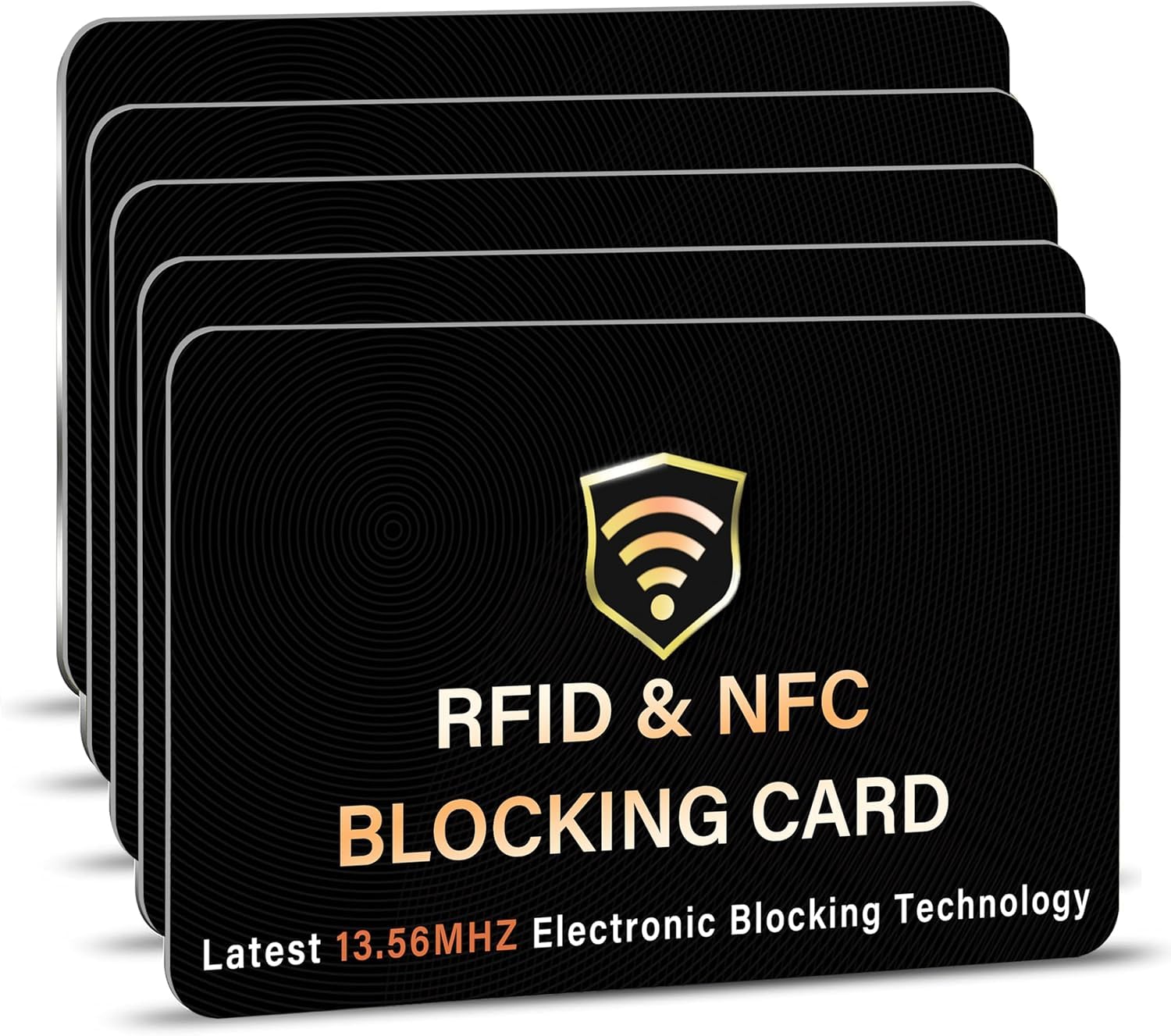 SaiTech IT 5 Pack RFID Blocking Card One Card Protects Entire Wallet Purse NFC Contactless Bank Debit Credit