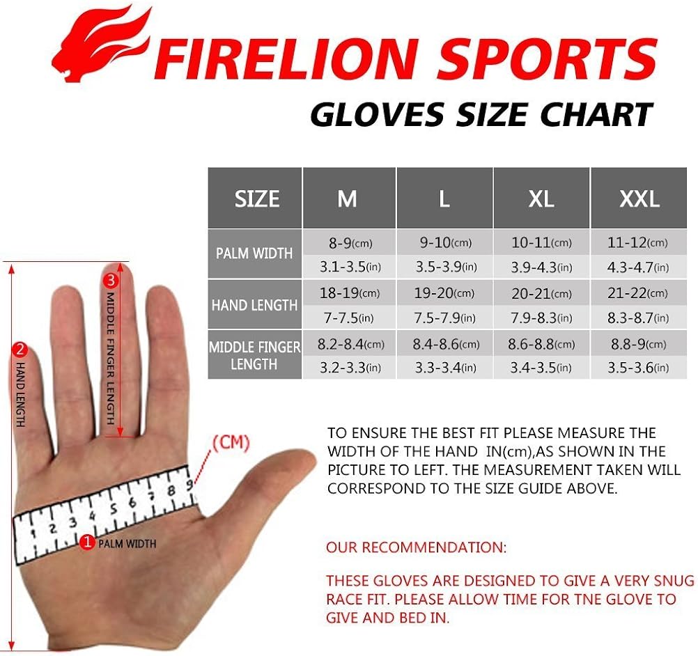 FIRELION Cycling Gloves Bike Bicycle Gloves - Breathable Gel Pad Shock-Absorbing Anti-Slip - MTB DH Road Touch Recognition Full Finger Gloves for Men/Women : Clothing, Shoes & Jewelry