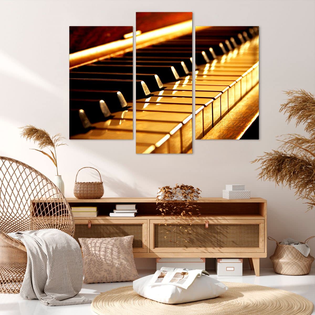 ARTTOR Leinwandbild 130x100cm Wandbild Musik - 2200 | Klavier Konzert Mehrteilige Groß Wanddekoration Wohnzimmer Schlafzimmer Wanddeko Wand Kunstdruck Wandkunst Wall Decor ARTTOR