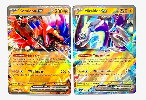 Miraidon Ex & Koraidon Ex - Escarlata y violeta - Lote de cartas Pokemon - SVP028 y SVP029 - Black Star Promo