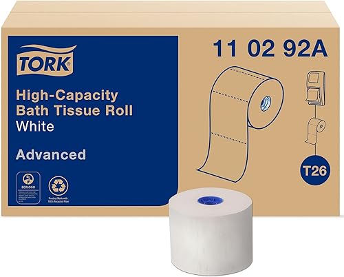 Tork 110292A - Rollo de papel higiénico de alta capacidad T26, avanzado, 2 capas, 36 x 1000 hojas, color blanco