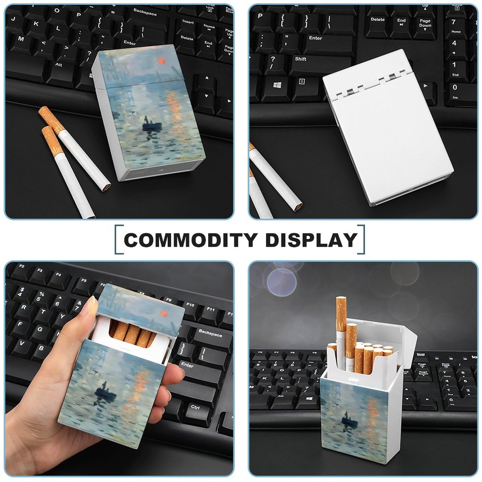 煙草入れ シガレットケース シルバー950 富士山 風景画 タバコケース ＃73