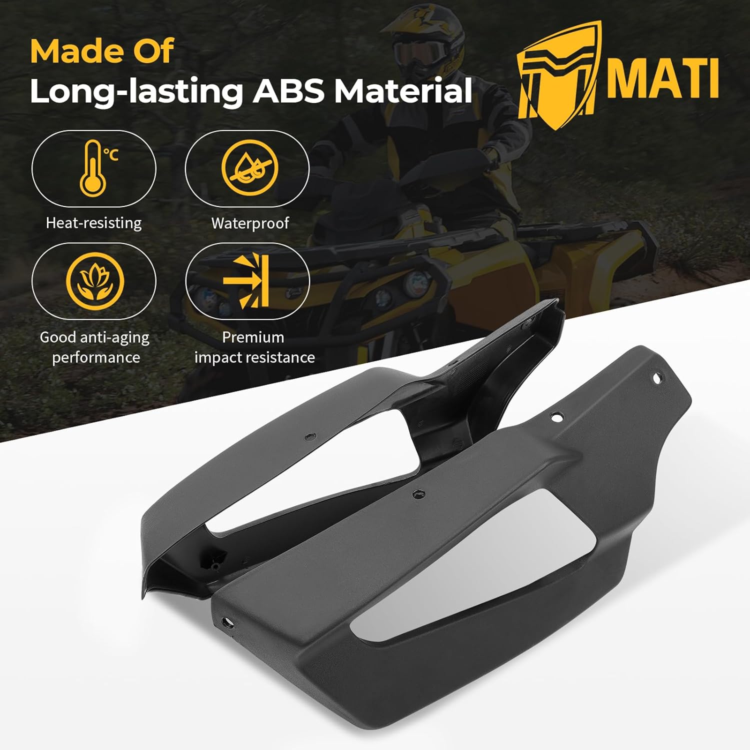 M MATI Rear Left & Right Fender Guard Splash Mud Guard for Honda Rancher 350 Rancher 400 2004-2007 80250-HN7-000ZA 80251-HN7-000ZA