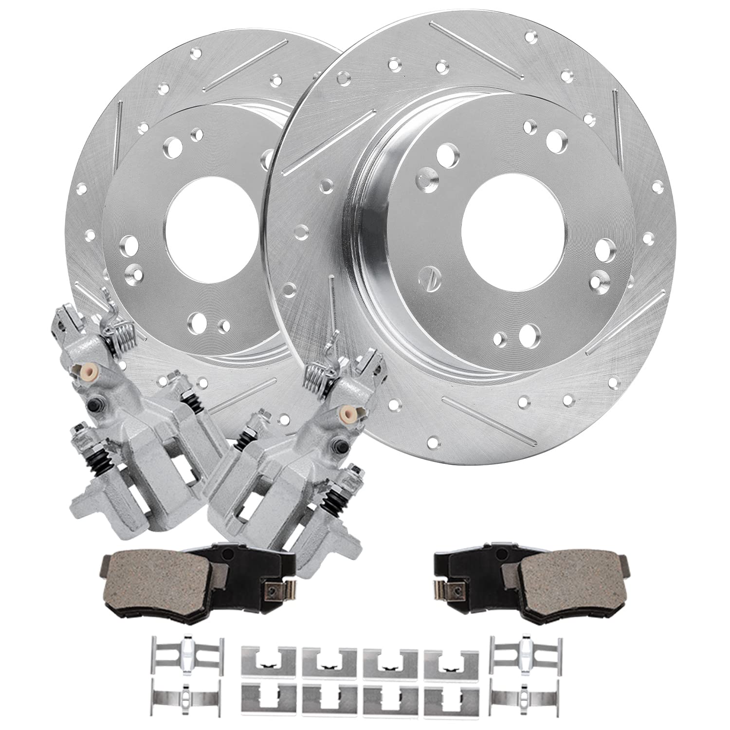 Detroit Axle - Rear Brake Kit for 2003-2007 Honda Accord, 2004-2008 TSX