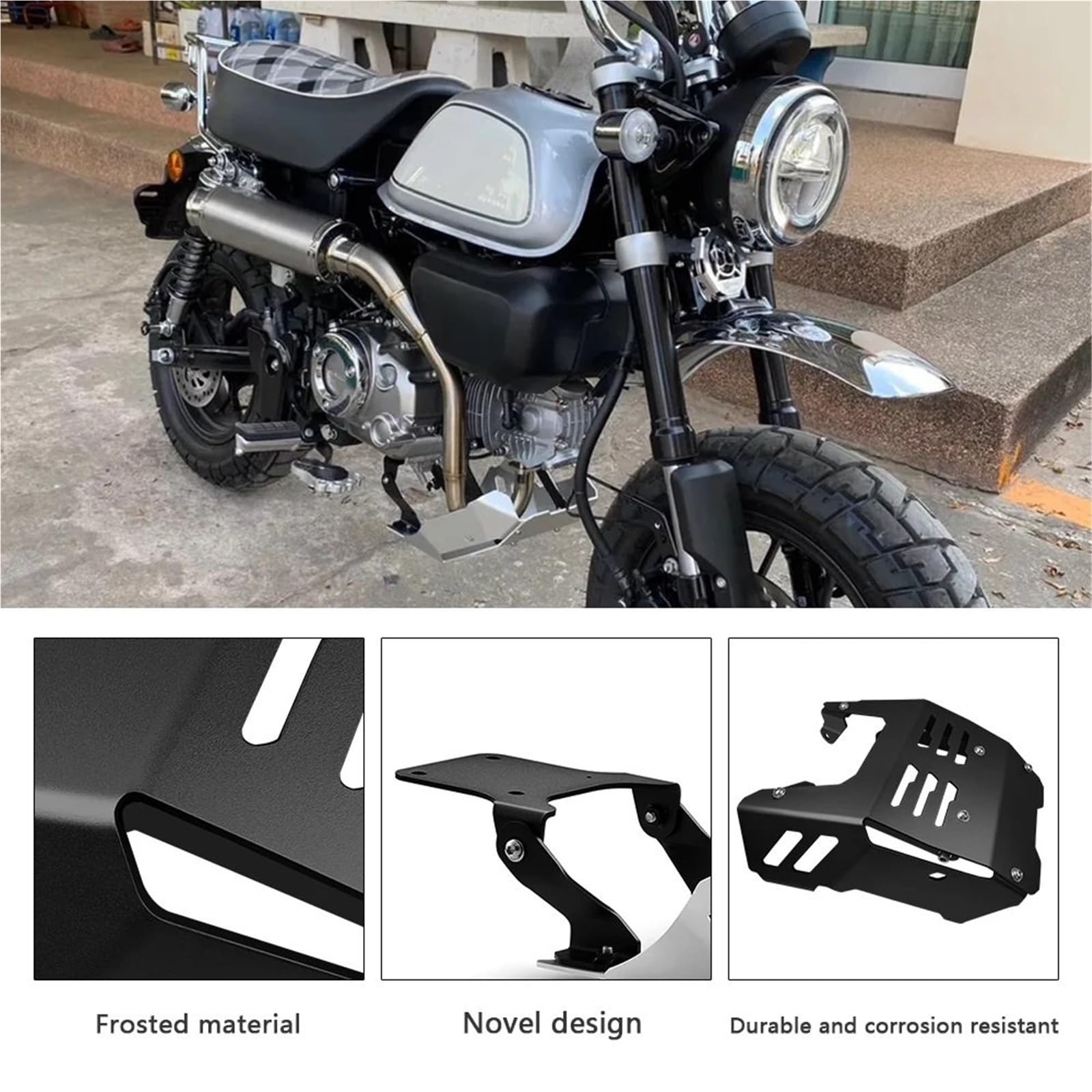 Płyta Podwozia Motocykla Do GROM 125 2021-2023 Osłona podwozia silnika Osłona Dolna płyta osłaniająca Akcesoria motocyklowe Podwozia Motocykla(Silver)