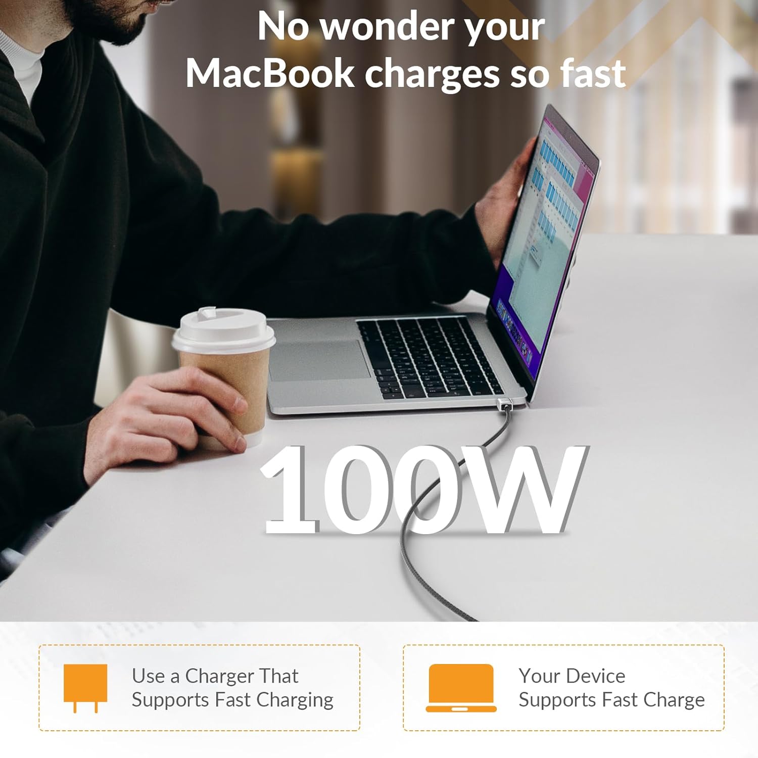 iDsonix USB C to USB C Cable 100W [2-Pack, 6.6Ft], Zinc Alloy USB C Type C Fast Charging Cable Compatible with MacBook Air/Pro, iPad, Samsung Galaxy S23/S22/S21, PS5, Switch