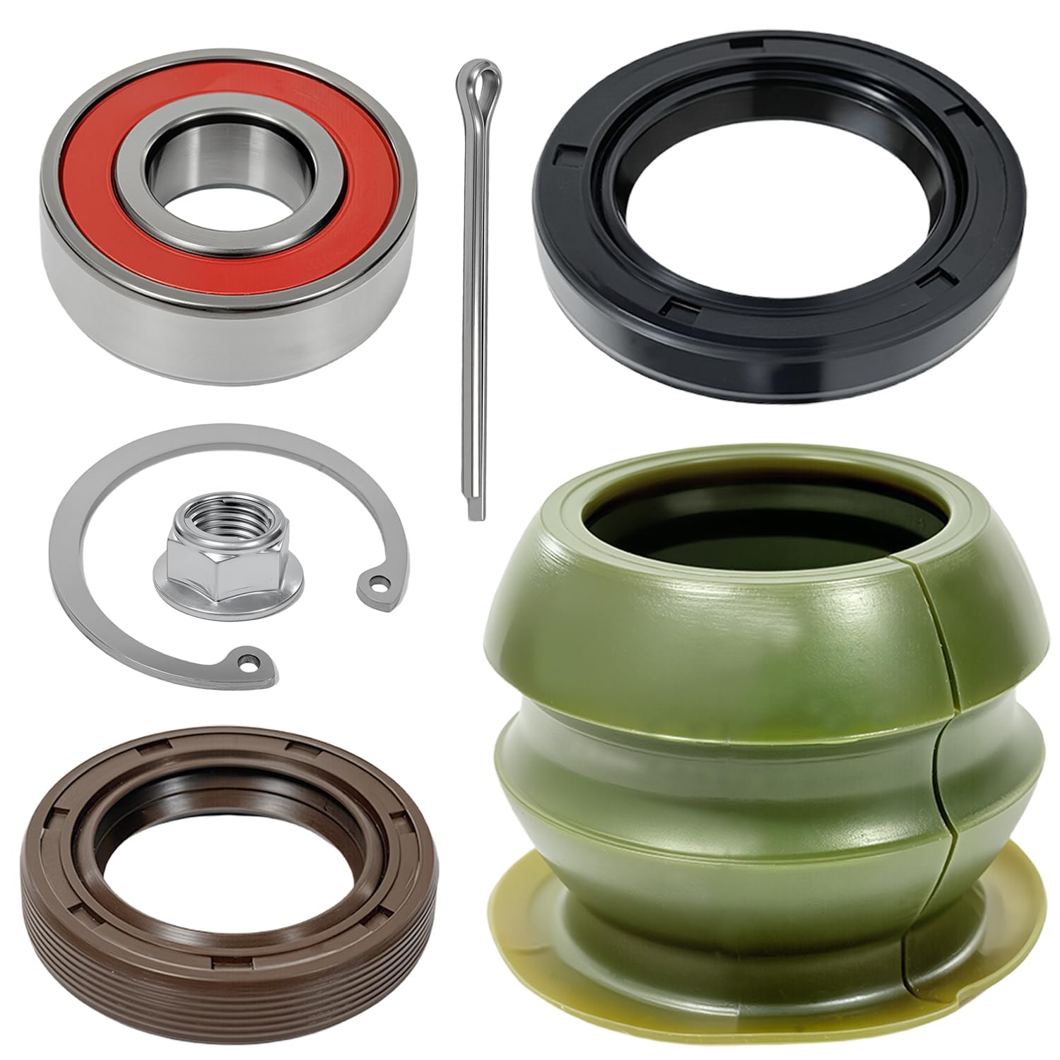 FBSCTMH Upper Steering Stem Shaft Bushing & Bearing Seal Kit Replacement 53221-HC4-004 96150-62033-10 for TRX90X TRX90EX Sportrax 90 TRX200 TRX250X