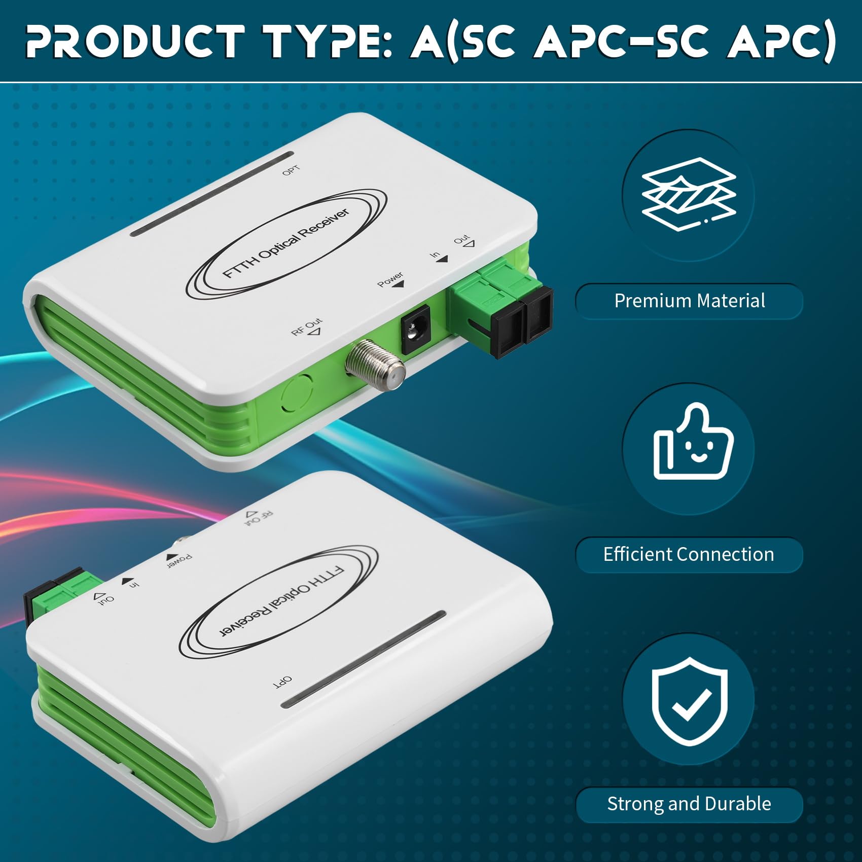 Système CATV ONU FTTH Récepteur Optique WDM Nœud Optique Triplexeur Actif SC/ (A) Prise UE
