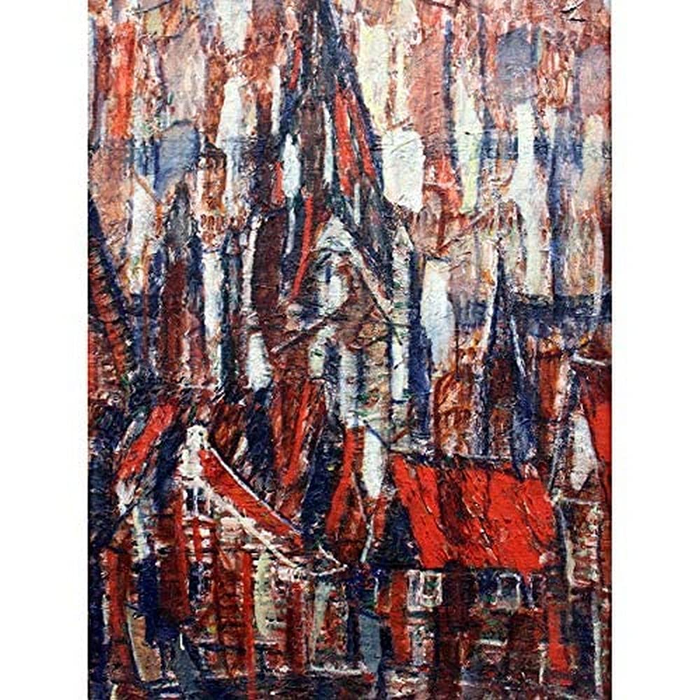 Rohlfs St Patrocli Church Expressionist Painting Art Print Canvas Premium Wall Decor Poster Mural
