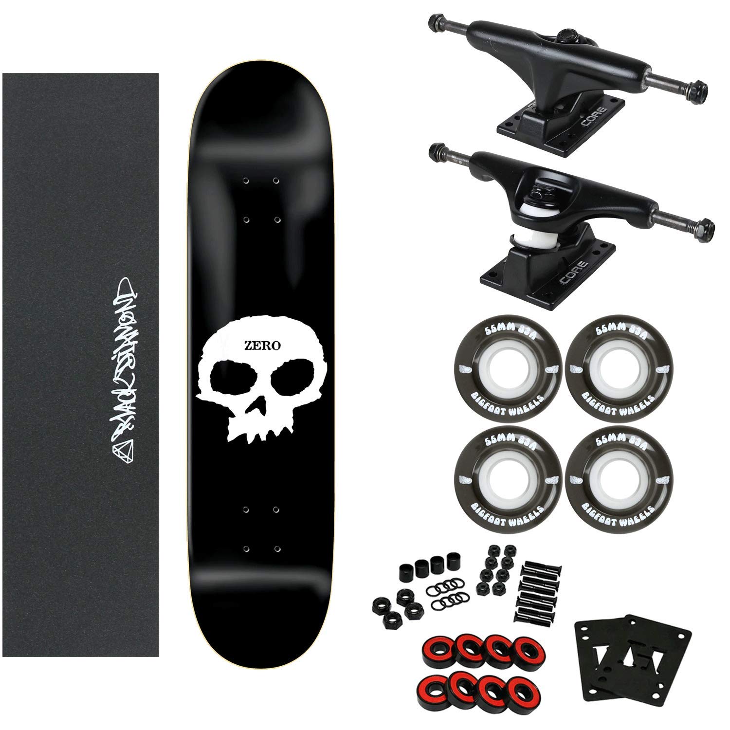 Amazon.com: Zero Skateboards Complete Single Skull 8.25