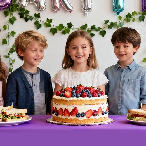 Miniatura 4 de Mantel de plástico desechable, 6 piezas, manteles rectangulares coloridos para cumpleaños, bodas, decoraciones de fiesta de graduación (54 x 72