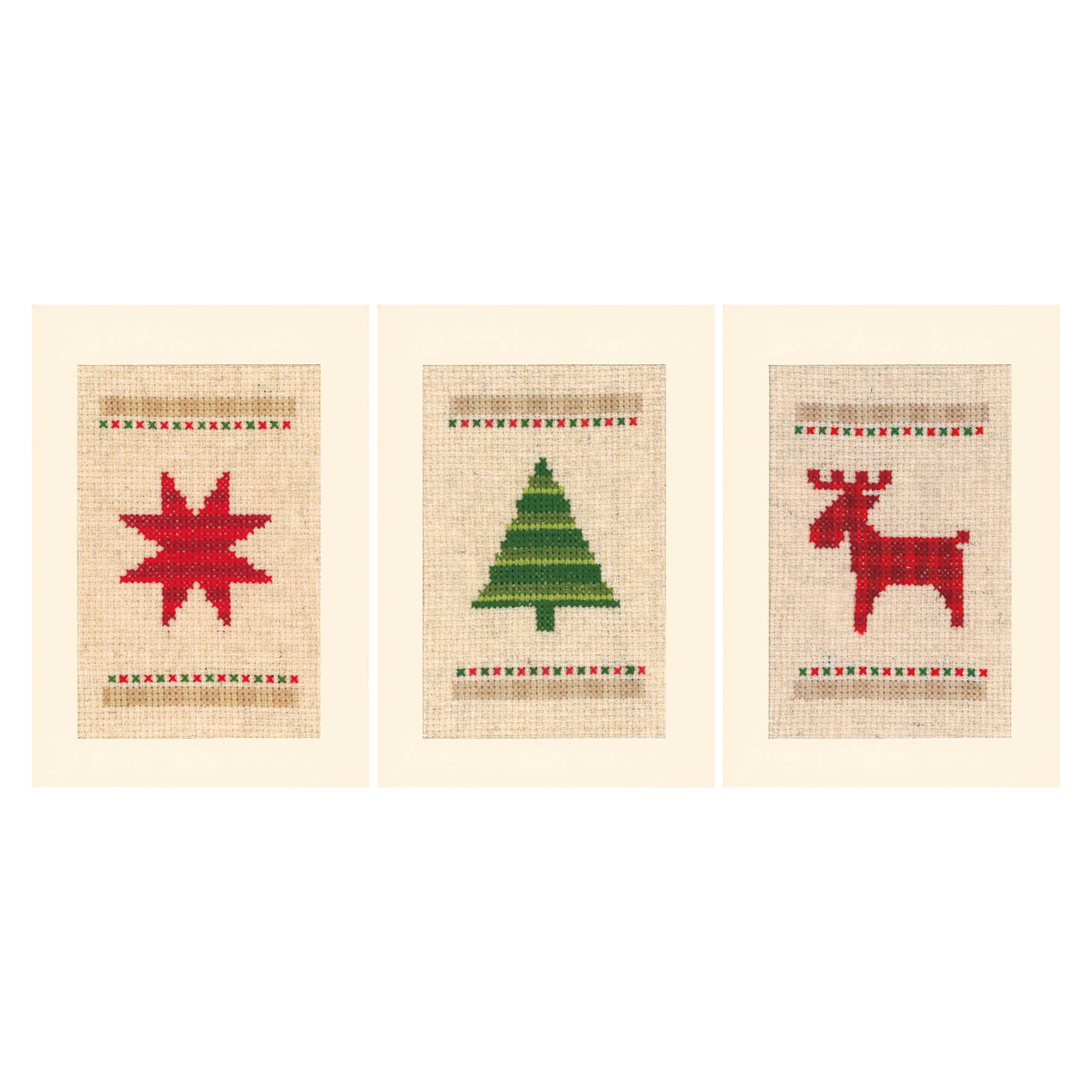 Vervaco Kit Carte de voeux Noël lot of 3