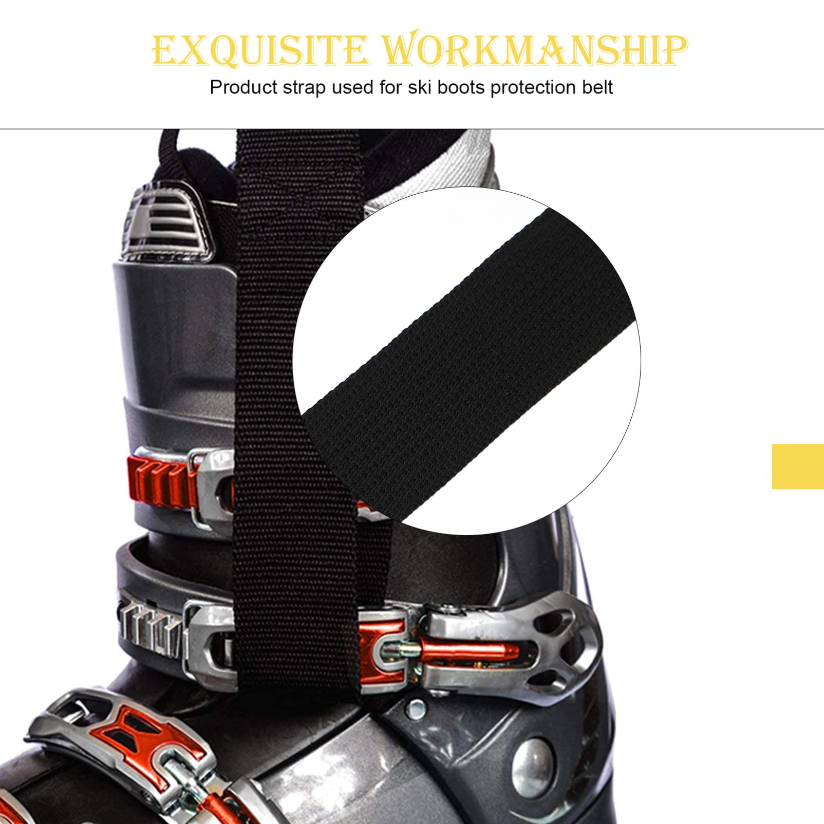 Toddmomy 3sets Multi-Functional Ski Boot Carrier Strap for Adults Boot Carrier Strap for Snowboard Lightweight Sports Accessory 3pcs*3