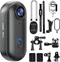 Mini câmera corporal 4K, câmera portátil de polegar POV, câmera de ação esportiva, gravação à prova d'água, câmera vestível, filmadora pessoal, capacete montado, esportes para ciclismo, vlogging de