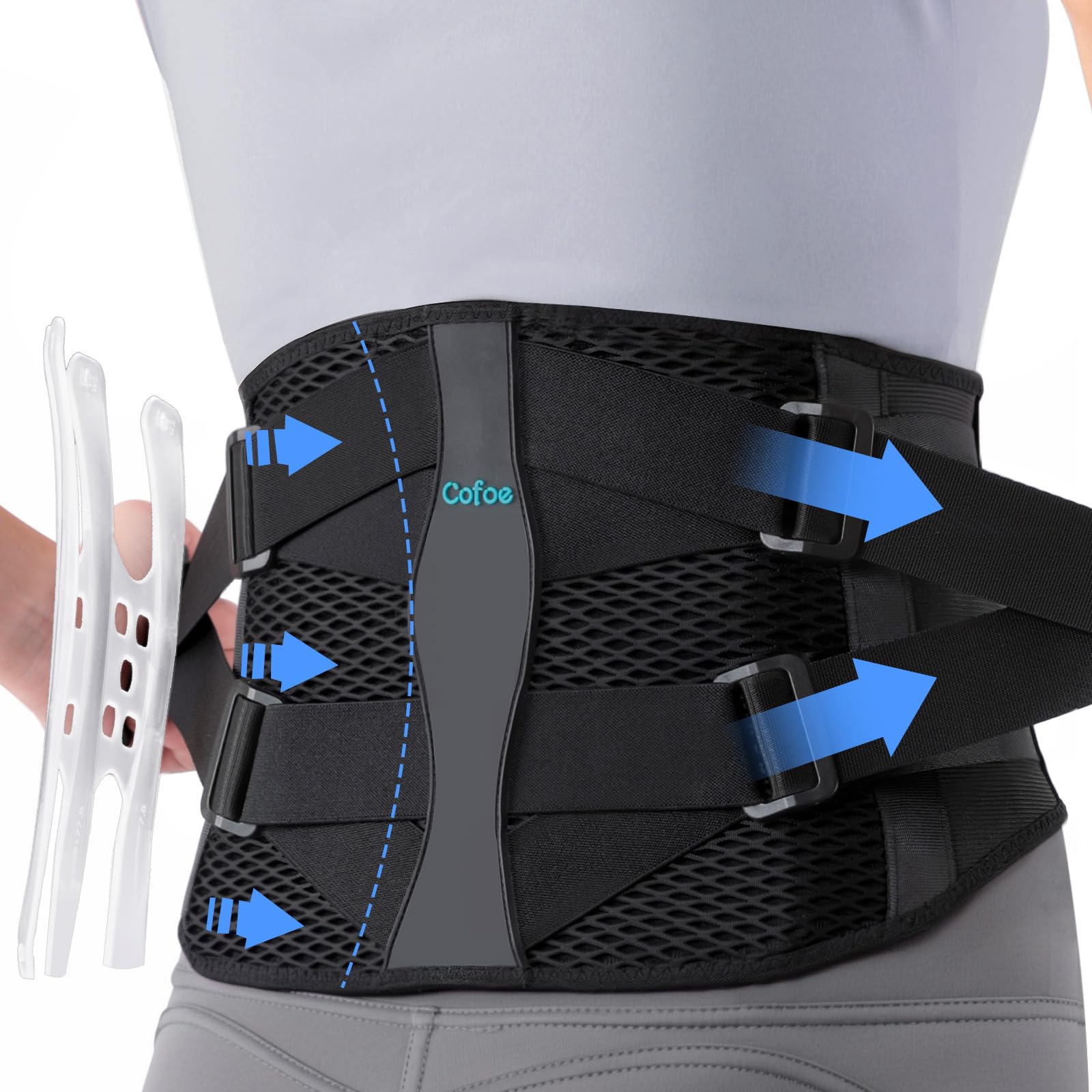 Back Brace for Lower Back pain Women and Men, Back Support Brace for Lower Back Pain Relief, Sciatica, Herniated Disc, Scoliosis, Lumbar muscle strain, Lumbar Support Belt (Medium (Waist: 21.6''-27.5''))