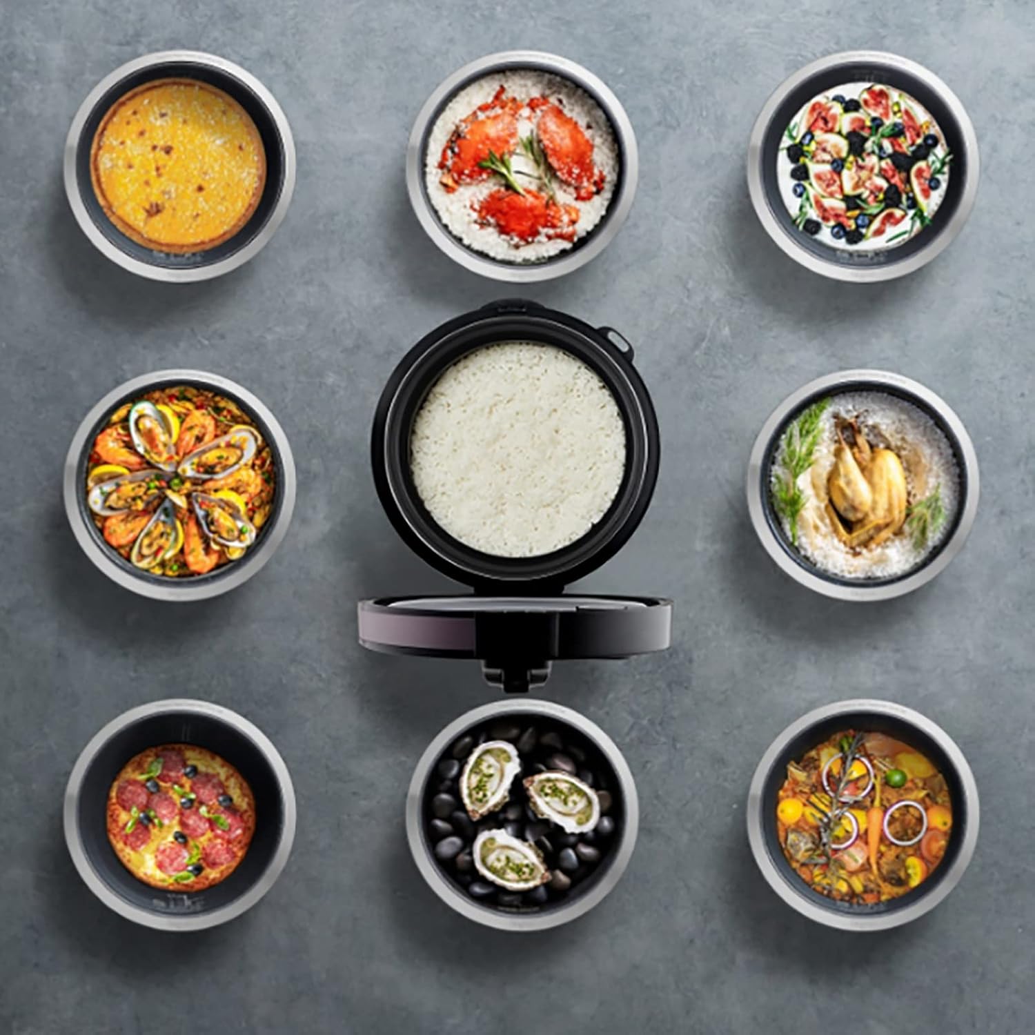 Rice Cooker (2-5L) Household Multifunctional Rice Cooker, Non-stick Inner Pot, for Make Rice & Steam Healthy Food & Vegetables 220-240V US/EU(4L)