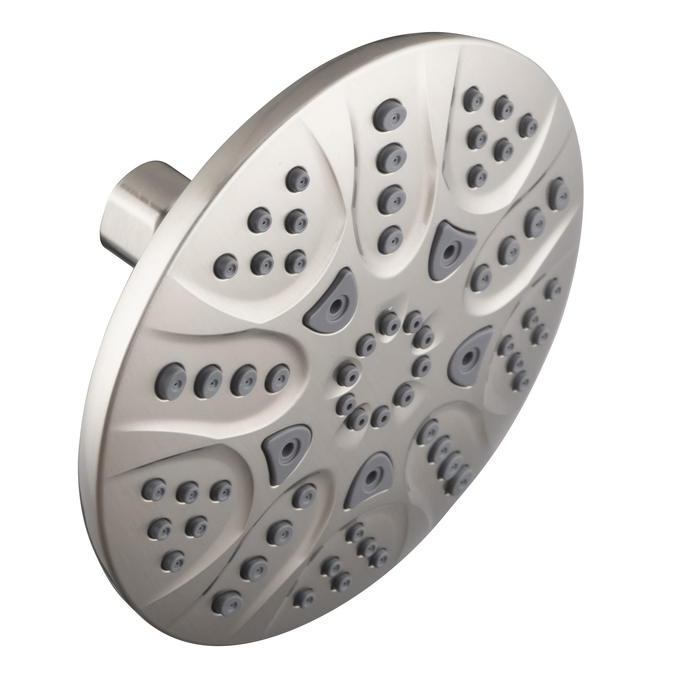 Westbrass SH5700-07 Round Thin 6-Function Adjustable Spray Shower Head, Satin Nickel