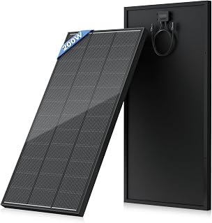 200W N-Type Solar Panel 18BB, 25% Efficiency Monocrystalline PV Module for RV, Rooftop, Off-Grid, Marine & Home Solar Systems