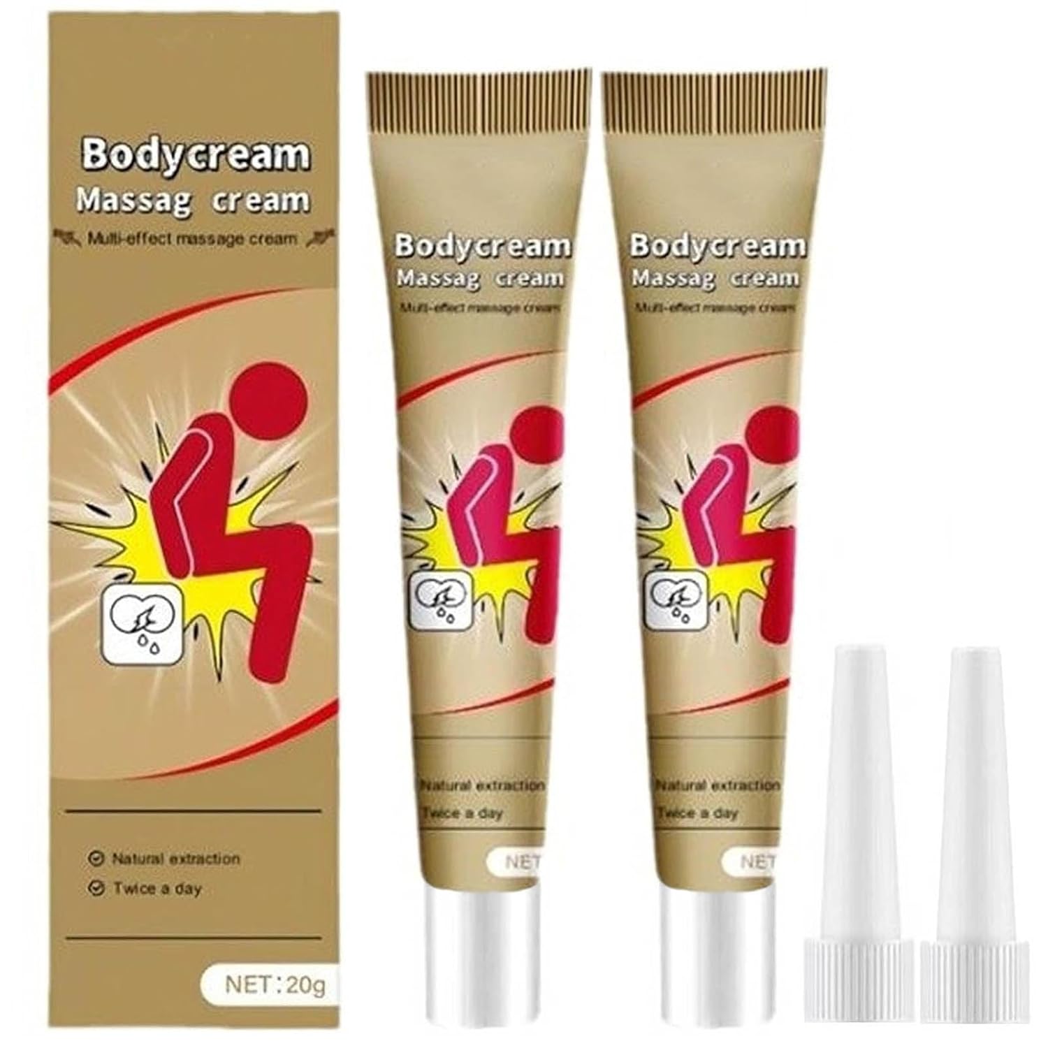 Herbal Hemorrhoid Ointment, Massage Hemorrhoids Cream, Body Care Cream for Men and Women 20g / 0.7oz