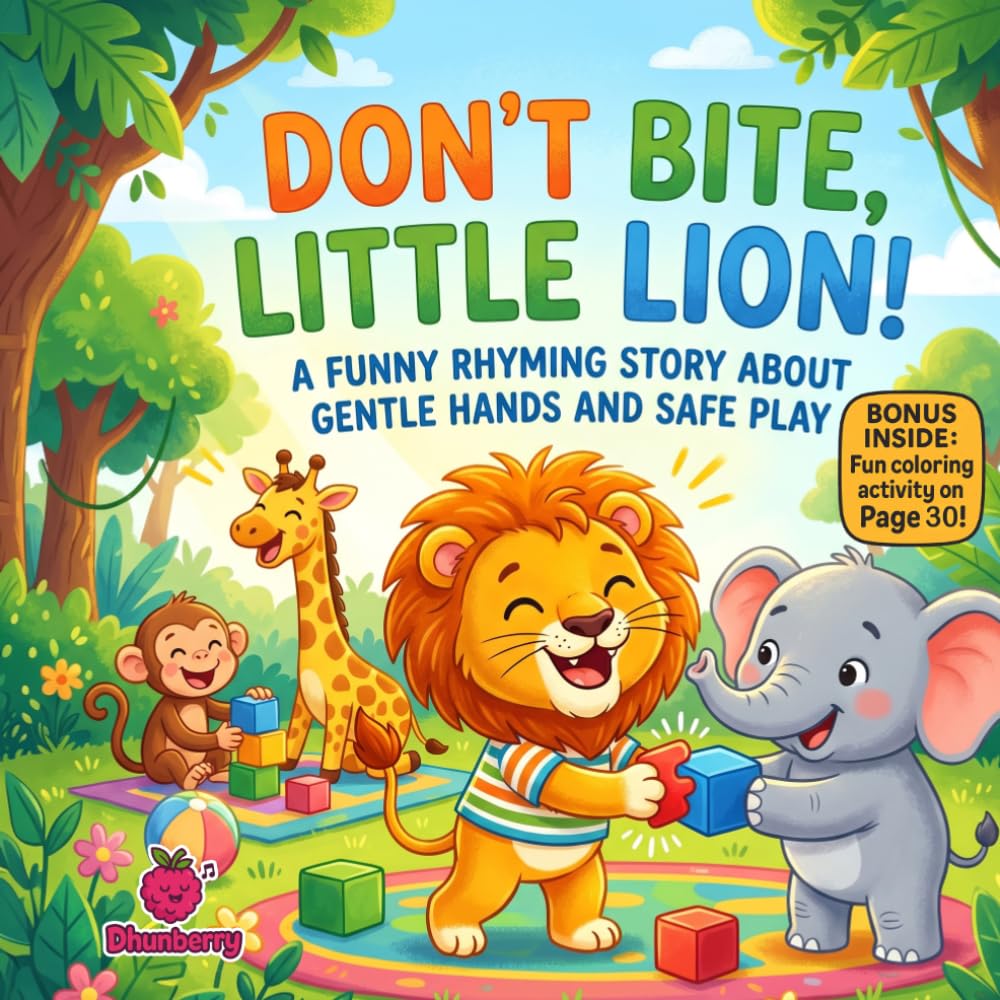 Don’t Bite, Little Lion: A Fun Rhyming Story About Gentle Hands, Kind Play, and Learning Boundaries