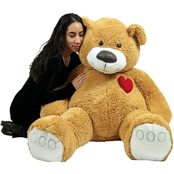 Amazon.com: Osito de peluche gigante Animal de la felpa enorme suave de 57 inch, corazón en el pecho para expresar amor: Toys \u0026 Games