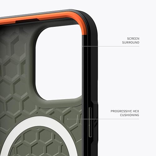 Miniatura 5 de URBAN ARMOR GEAR UAG versión actualizada Funda compatible con iPhone 15 Pro de 6.1 pulgadas, color verde oliva civil Drab con imán integrado