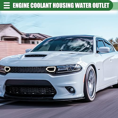 Miniatura 2 de Motoforti Salida de agua para carcasa del refrigerante del motor con manguera, para Chevrolet Cruze 2011-2016, aleación de aluminio, 25193922