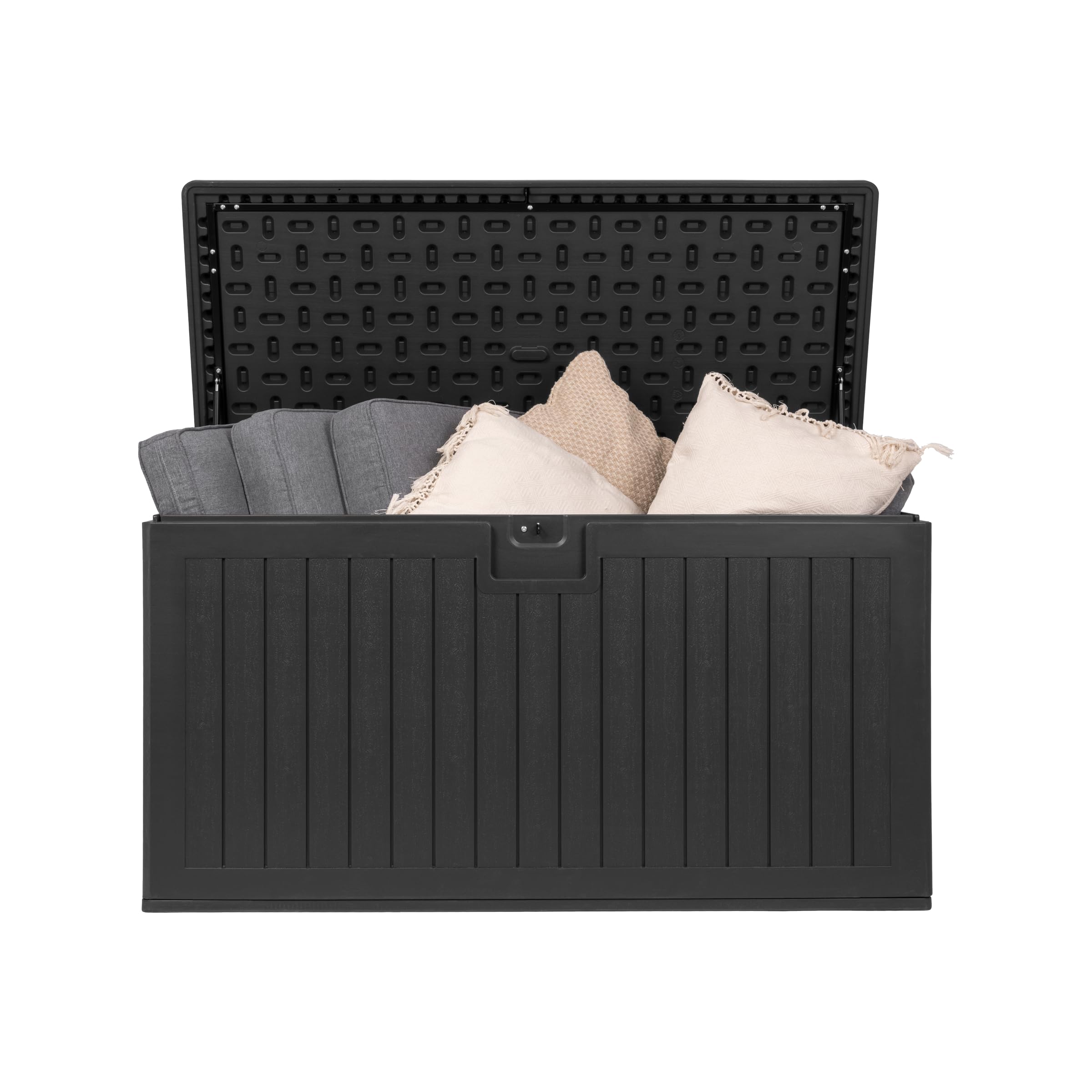Gartenbox 570 L Auflagenbox Treeline Kissenbox Gartenmöbel Balkonmöbel | Auflagenbox wasserdicht - Kissenbox Outdoor wasserdicht - Aufbewahrungsbox mit Deckel Garten - Geräteschuppen Garten Zubehör
