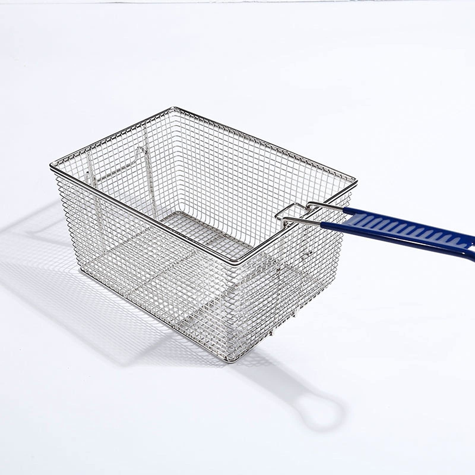Cesta para freír Profunda de Acero Inoxidable, Cesta para freír Cuadrada, Cesta para freír con Mango Largo, Cesta para freír Reutilizable, Marco para Papas Fritas, Espumadera, Red