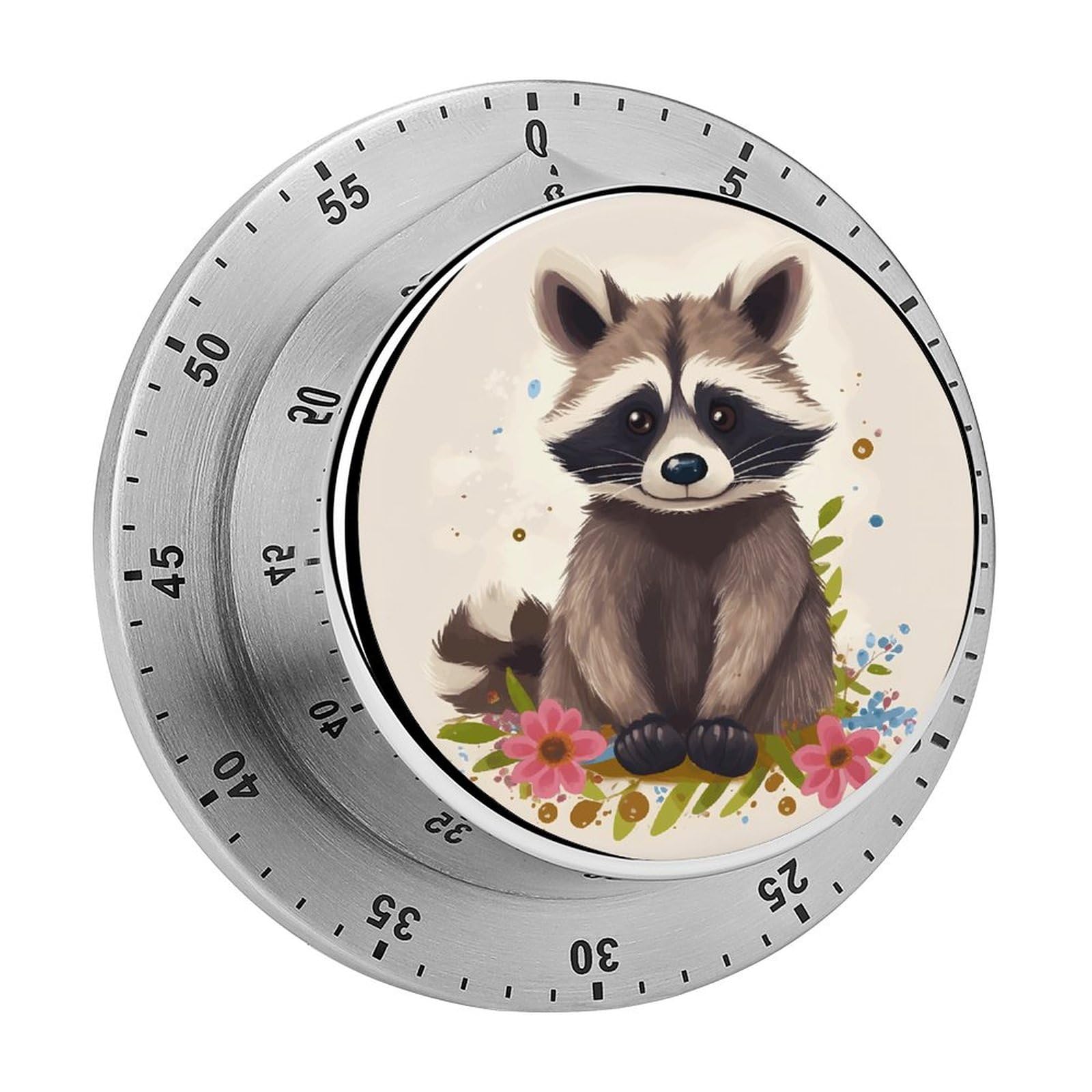 Raccoon Printed Waterproof Christmas Timer with Loud Alarm Outdoor Timer for Cooking Exercise Baking