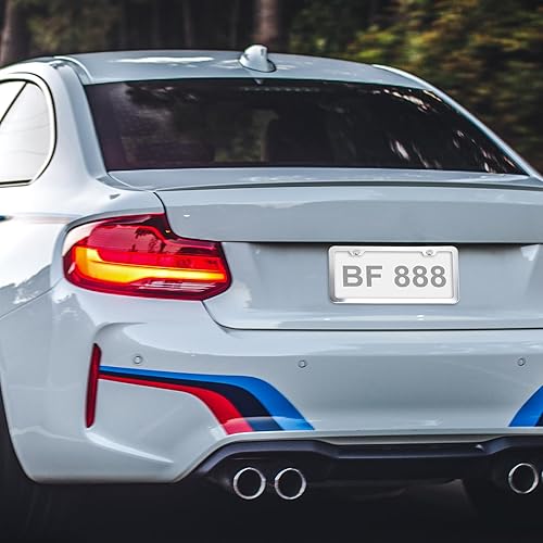 Miniatura 6 de Povueia Marcos de matrícula para mujeres y hombres, paquete de 2 soportes de matrícula de aluminio grueso, marco de matrícula frontal y trasero