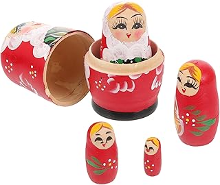 SECFOU 5 Pçs Matryoshka Bonecas Russas De Aninhamento Infantil De Empilhamento Muñecas Para Bonecas Russas De Aninhamento Para Crianças Comemoram Artesanato