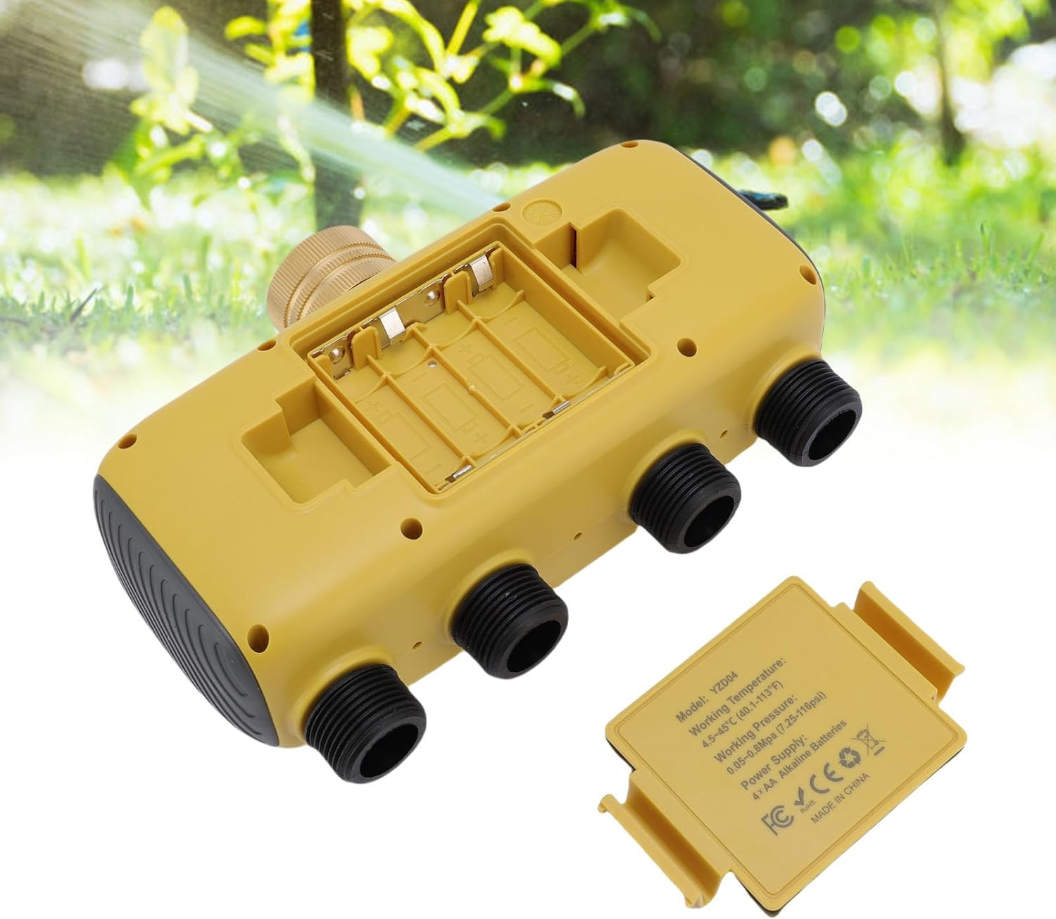 TOPINCN Sprinkler Timer for 3/4 to 1/2in Faucet, IPX5 Water Proof Water Hose Timer with LCD Display, Automatic Drip Irrigation Controller System for Lawn Yard Garden Watering