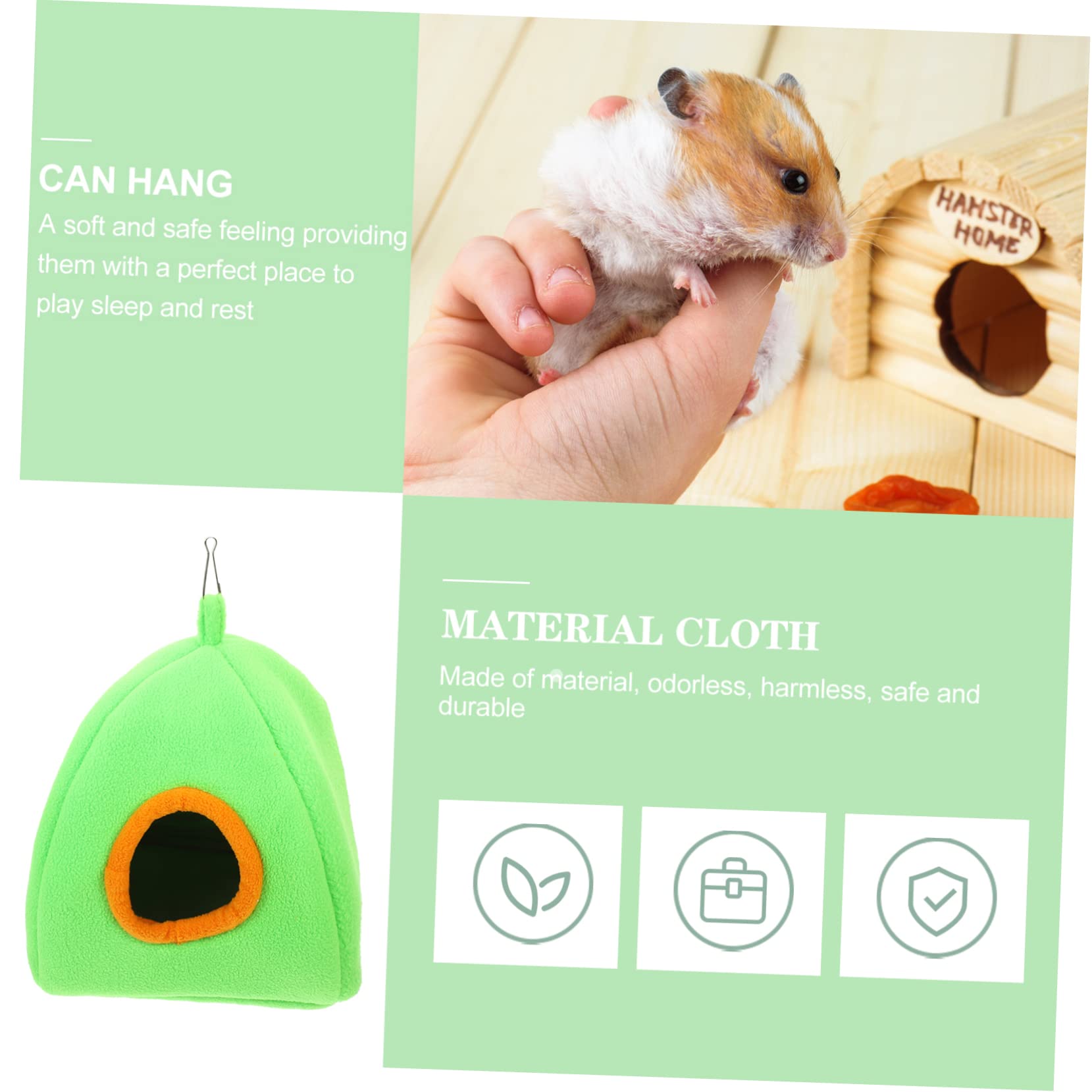 Mipcase 5 Piezas Nido De Hámster Cama De La Cueva del Hurón Pequeña Casa De Hámster Hamaca De Peluche De Hámster Hamaca para Gatos Gatito Tumbado Hamaca Algodón Familiar Juguete