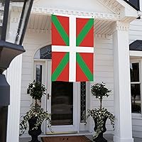 Vista 9 de Bandera del País Vasco de doble cara de 3 x 5 pies, banderas para exteriores, banderas decorativas duraderas para interiores y patio, banderas
