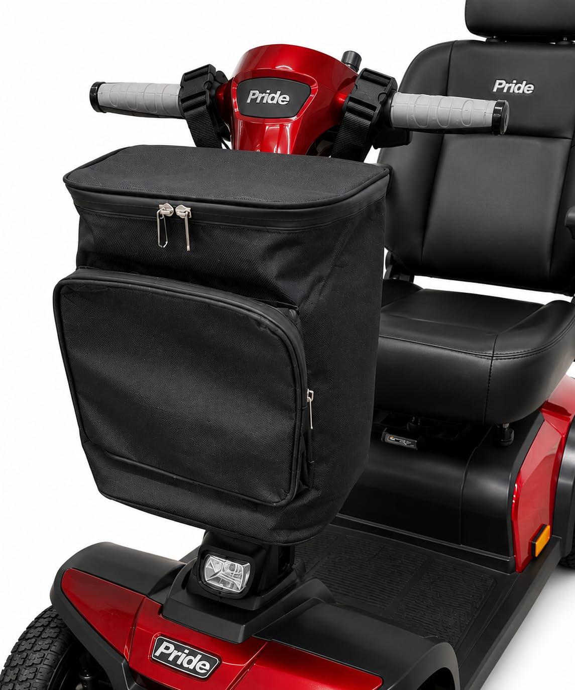 Mobility Scooter Front Tiller Storage Bag Universal Strap Fit 100% Waterproof Fits All Scooters