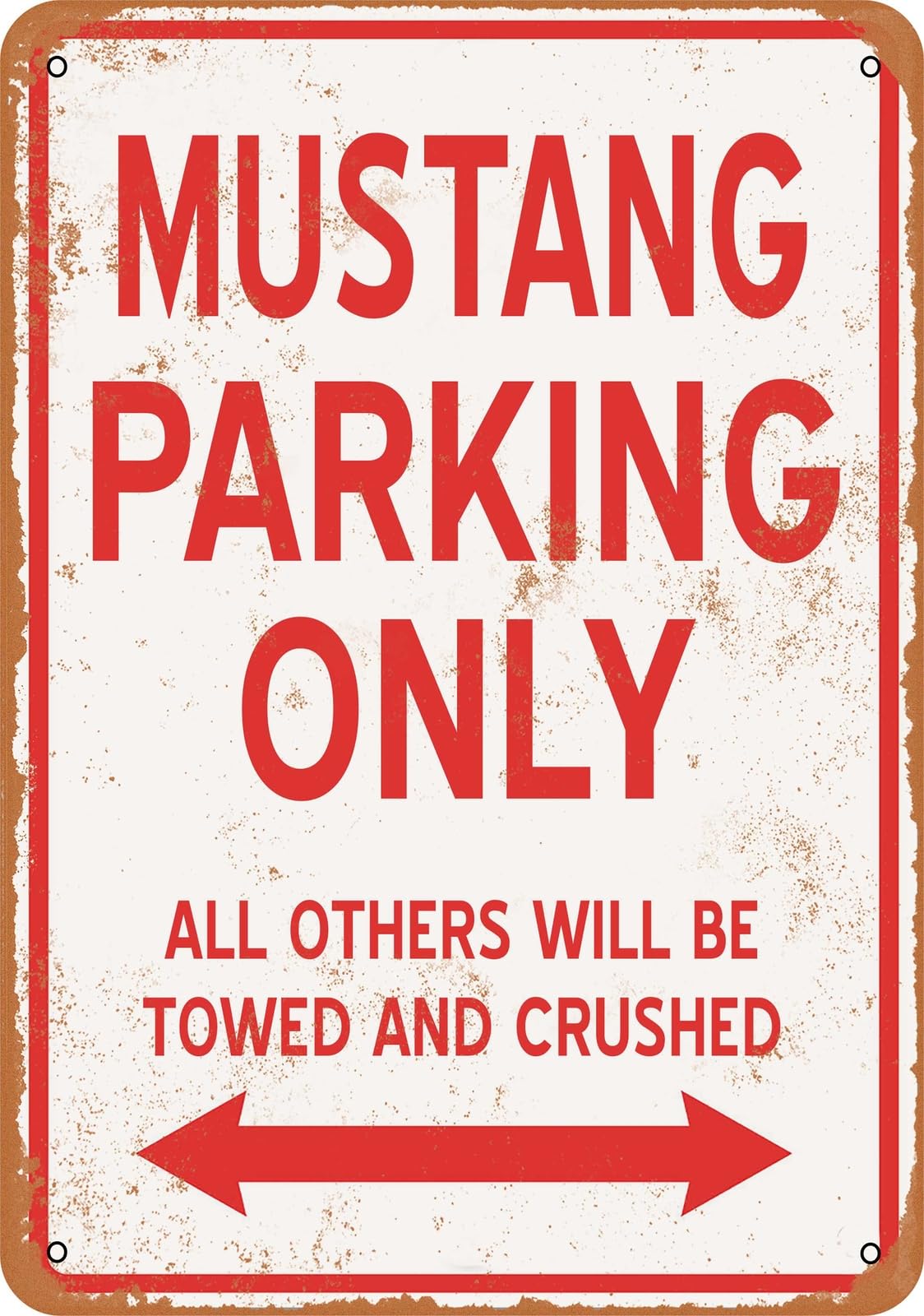 Metal Sign - MUSTANG PARKING ONLY - Vintage Look home decor