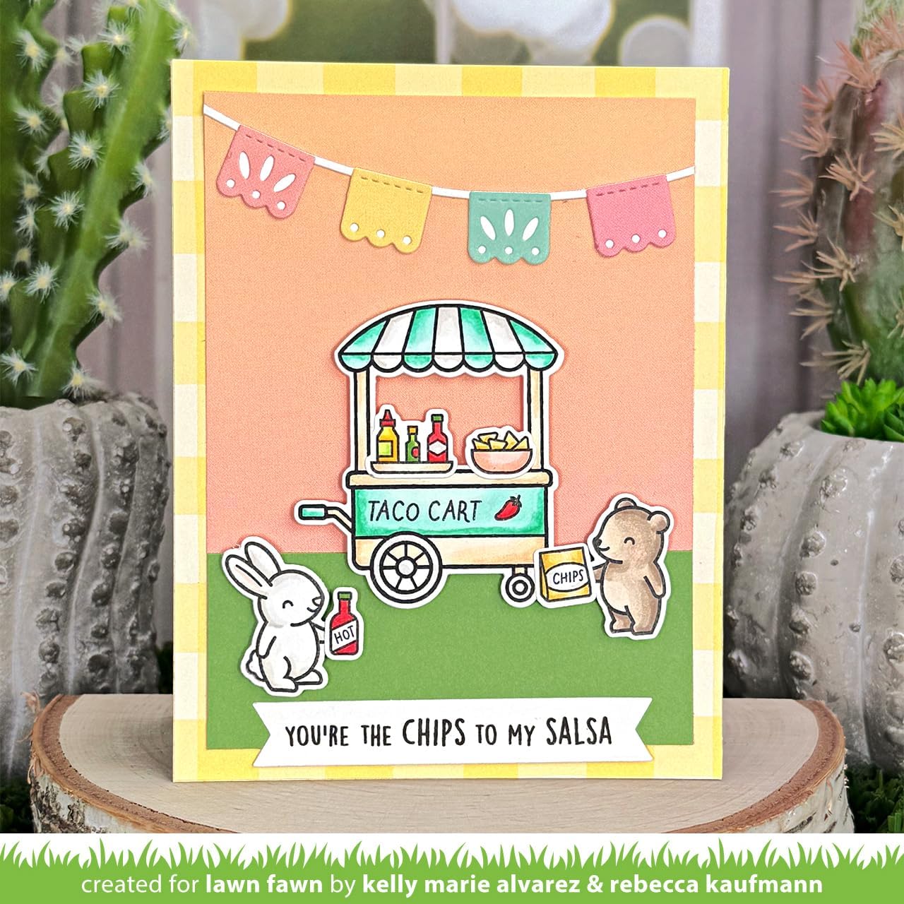 Lawn Fawn Treat Cart Add-on: Tacos - Stamps, Dies, Coloring Stencils & Pocket