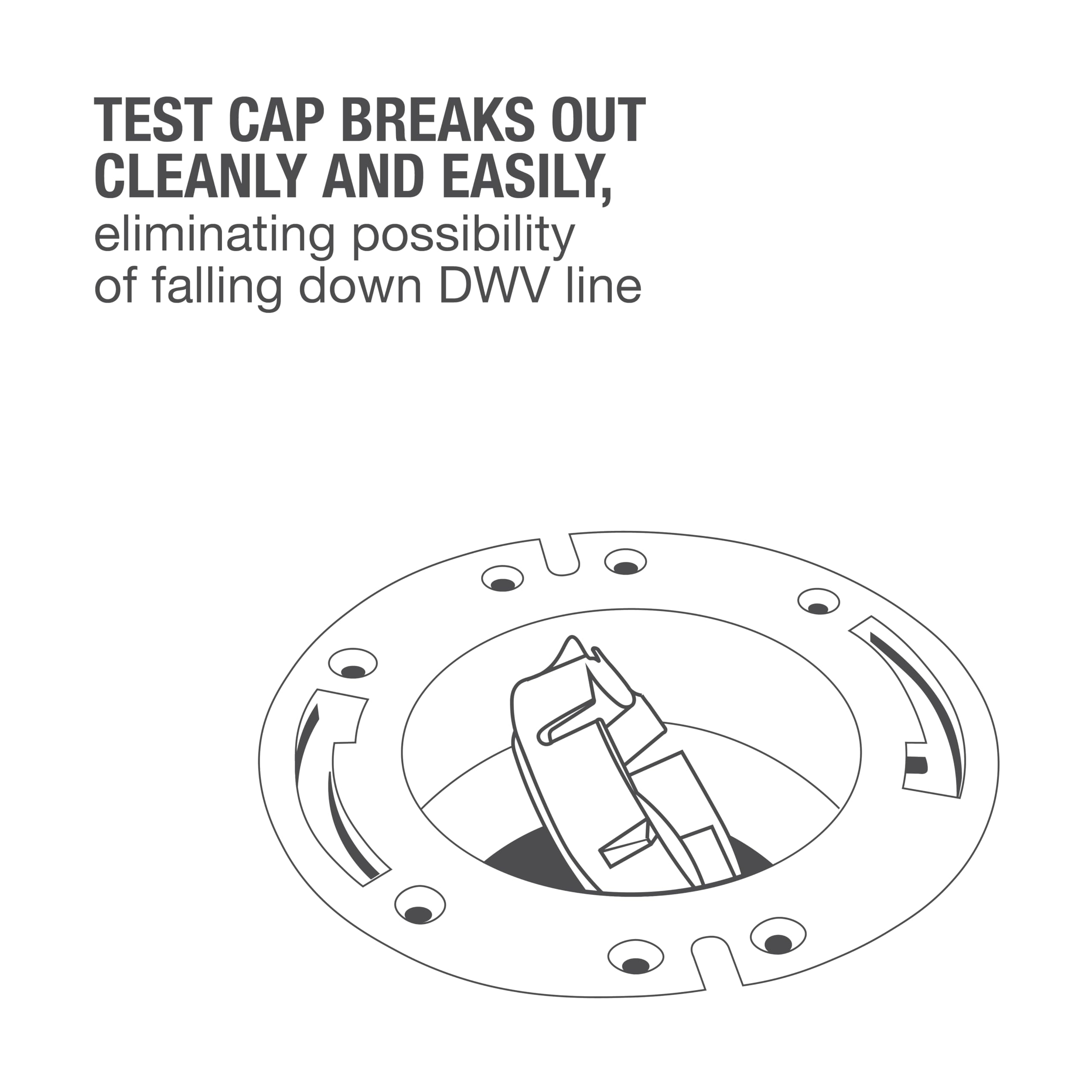 Oatey 3 in. or 4 in. PVC closet flange with plastic ring w/o test